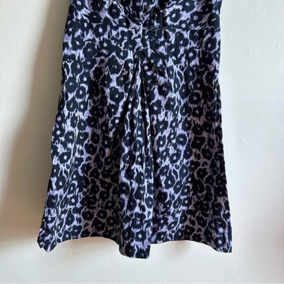 Lafayette 148 Sz 14 Purple Leopard Print A Line Dress - Picture 3 of 10